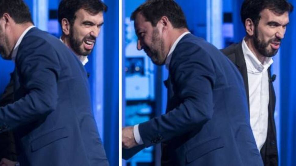 La stretta di mano di Salvini è troppo "vigorosa": la smorfia di Martina