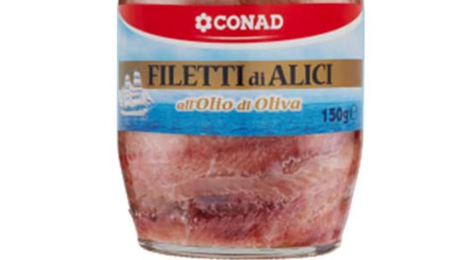 Rischio chimico: Conad richiama lotto di filetti di alici