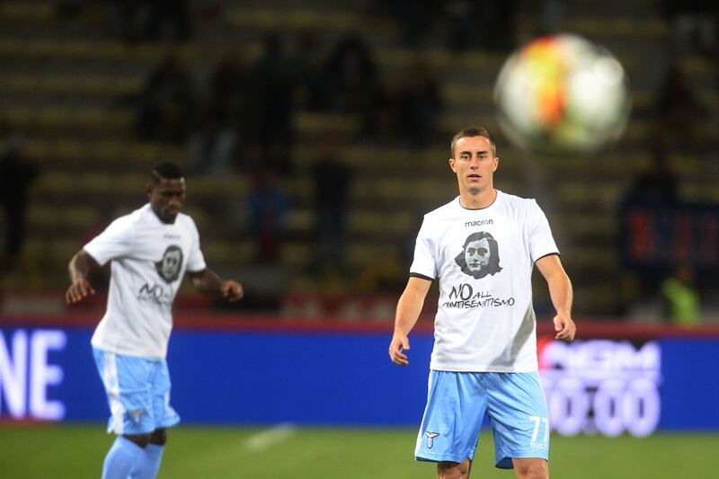 Lazio a Bologna con la maglia di Anna Frank 14