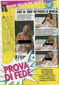 Federica Panicucci ​in topless a 25 anni