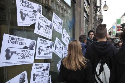Studenti in piazza a Milano 3
