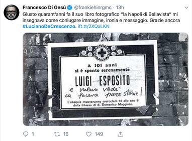 Luciano De Crescenzo, la vita e il cordoglio in foto 7