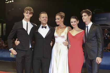 Rocco Siffredi e famiglia alla Mostra del Cinema di Venezia 2