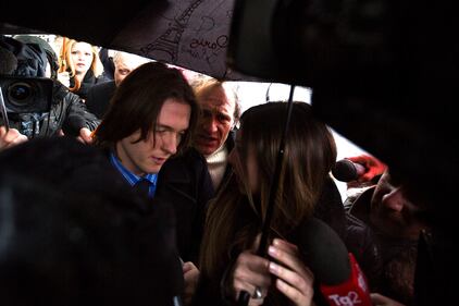 L'arrivo di Sollecito e dei suoi legali in Cassazione 3