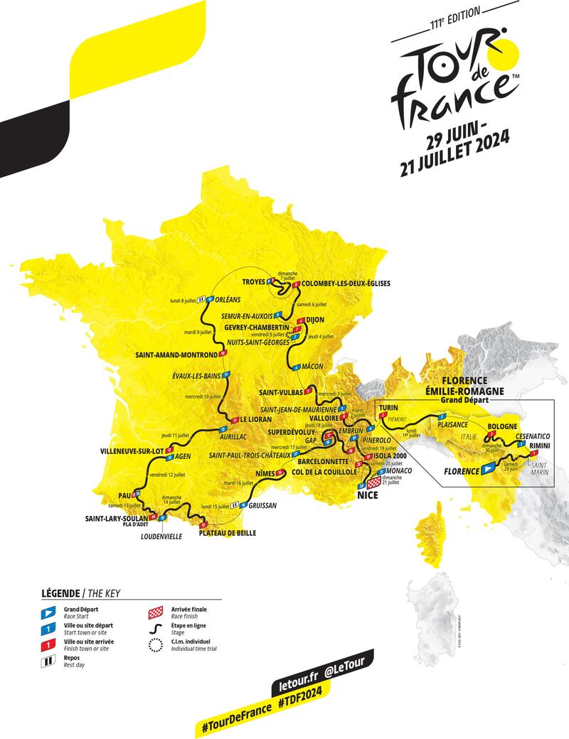 Tour 2024 percorso