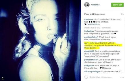 Madonna, clamorosa gaffe social. La donna in quella foto non è lei 1