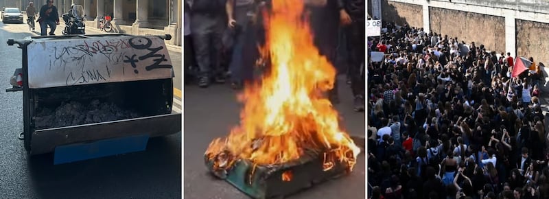 “Dopo Francia e Spagna tocca a noi”. Nelle piazze degli studenti incendi, tensioni e insulti alla polizia