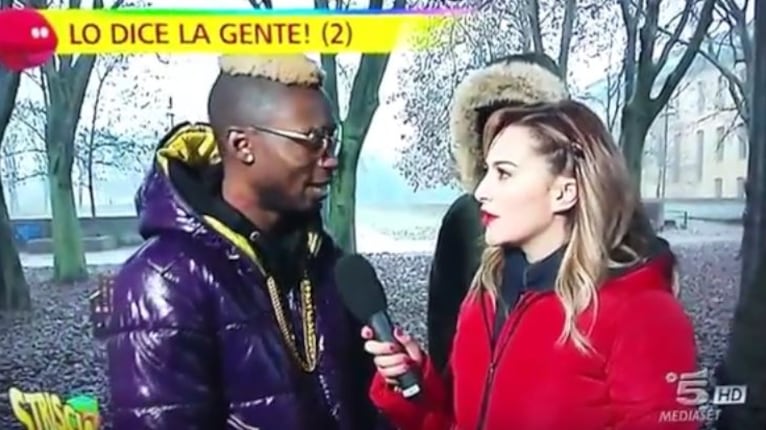 Bello Figo intervistato a Striscia: "Non sono un profugo mi mantengono gli italiani"
