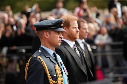 William, Kate, Harry e Meghan al funerale della regina Elisabetta 11