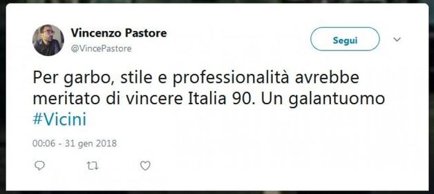 Il cordoglio social per la morte di Vicini 5