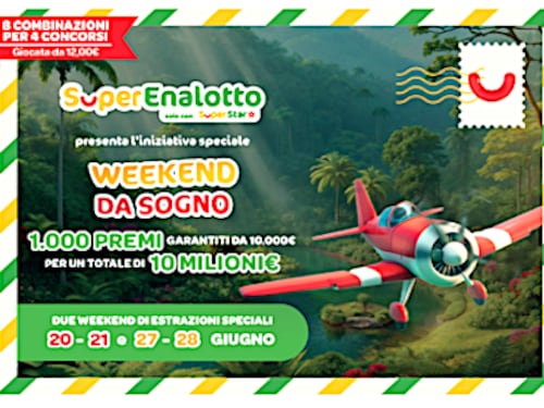SuperEnalotto, parte l'iniziativa speciale "Weekend da Sogno"