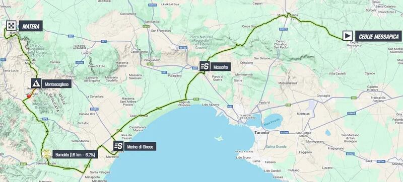 Giro 2025 tappa 5 planimetria