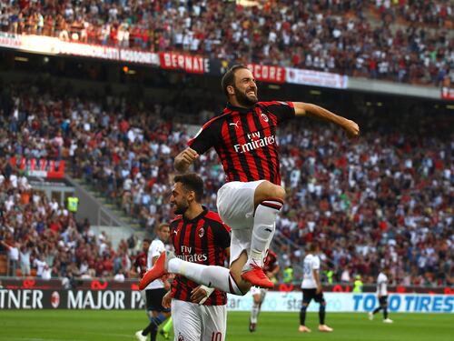 Il Milan senza Higuain prova di indipendenza