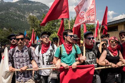 Germania, la contestazione anti G7 10