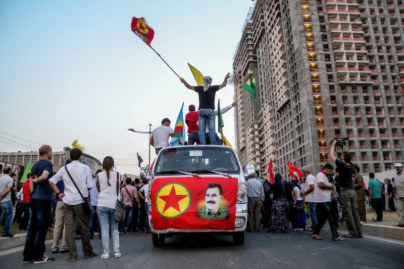 Una manifestazione a favore del Pkk a Erbil 2