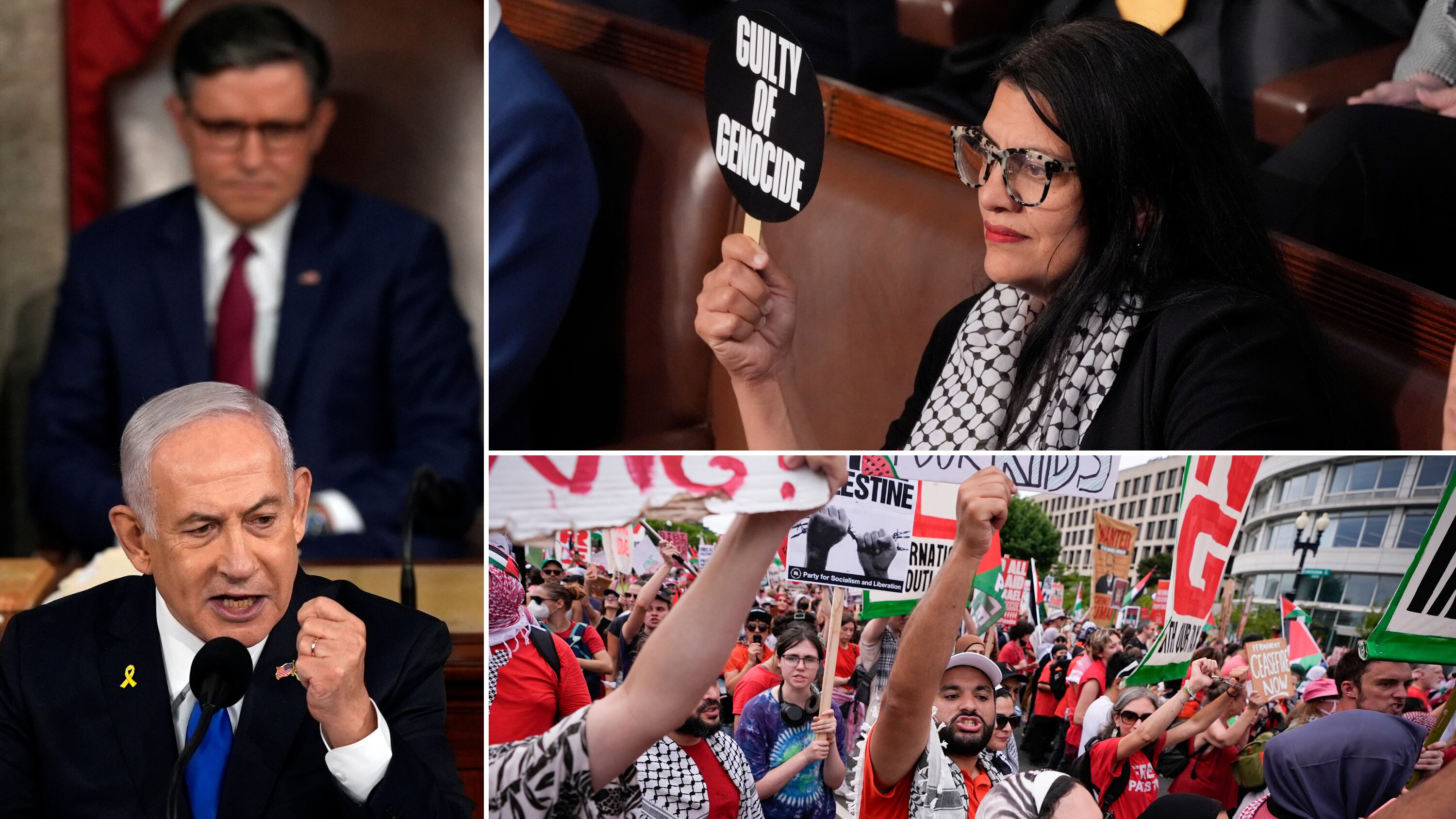 Fischi, cartelli e arresti: a Washington va in scena la contestazione a Israele
