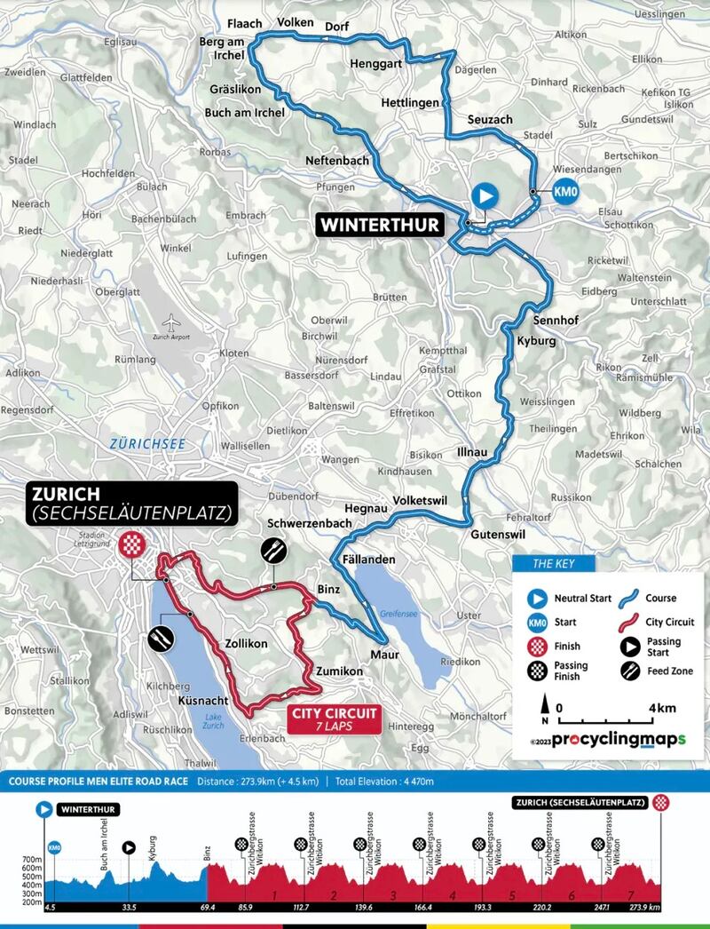 Mondiale Ciclismo 2024 percorso