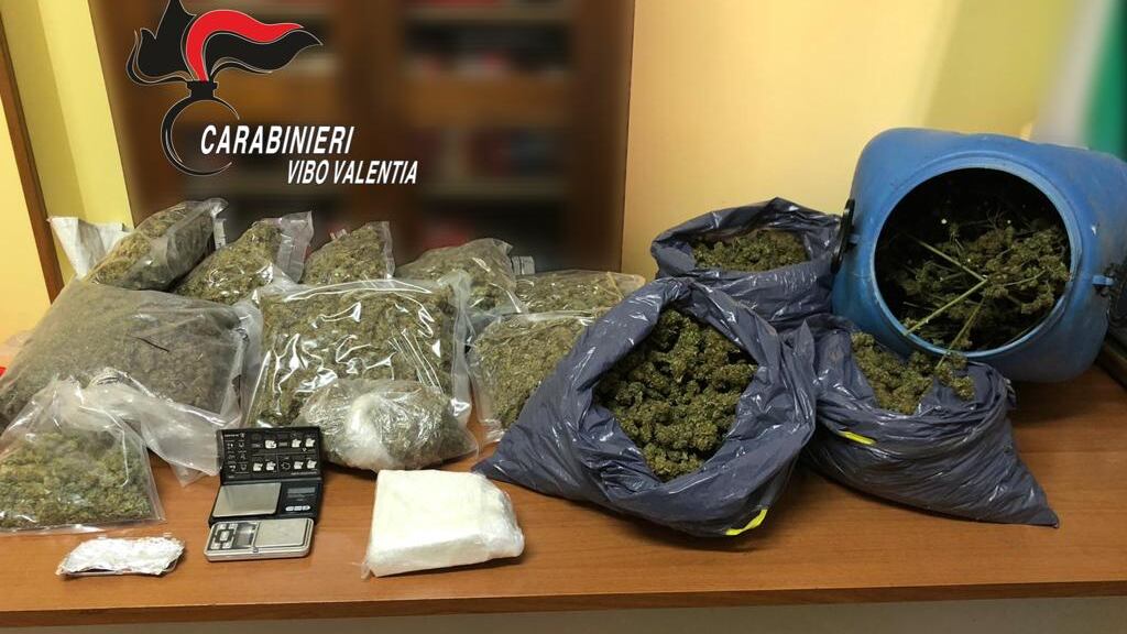 Vibo Valentia, blitz carabinieri: sequestrati 300mila euro di droga