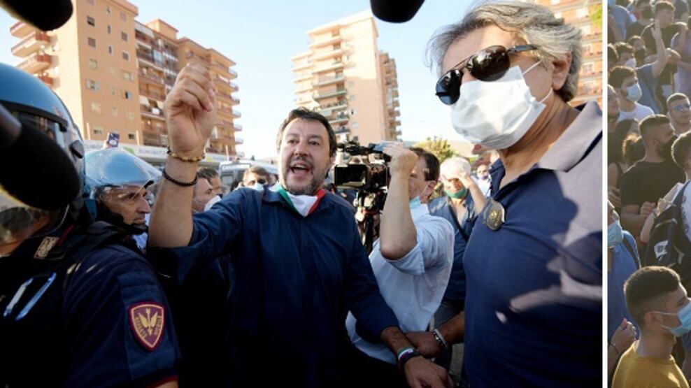 Nella polveriera di Mondragone. Tensione dei centri sociali per l'arrivo di Salvini