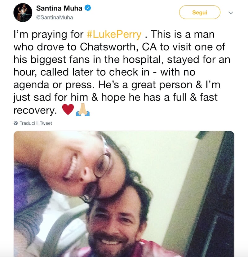 Luke Perry, il sostegno social dei vip: foto 7