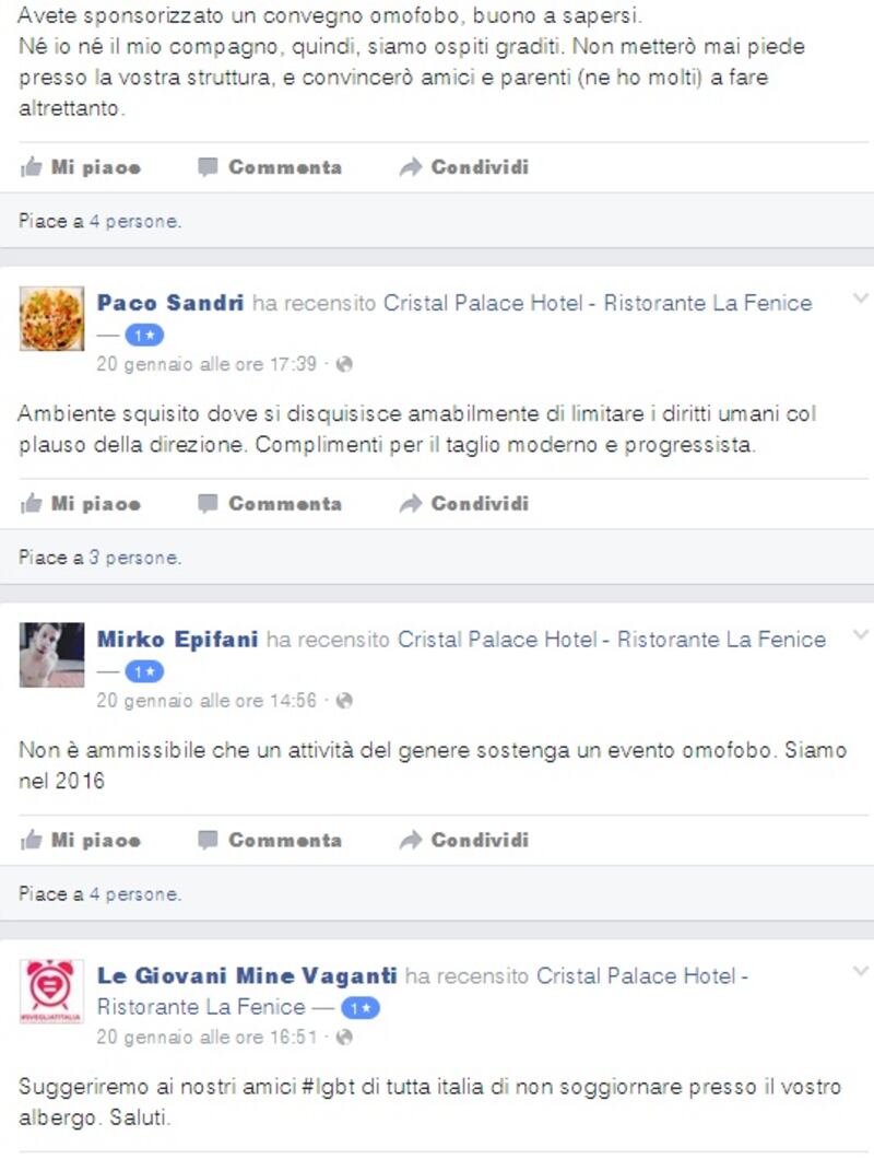 Boicottaggio albergo