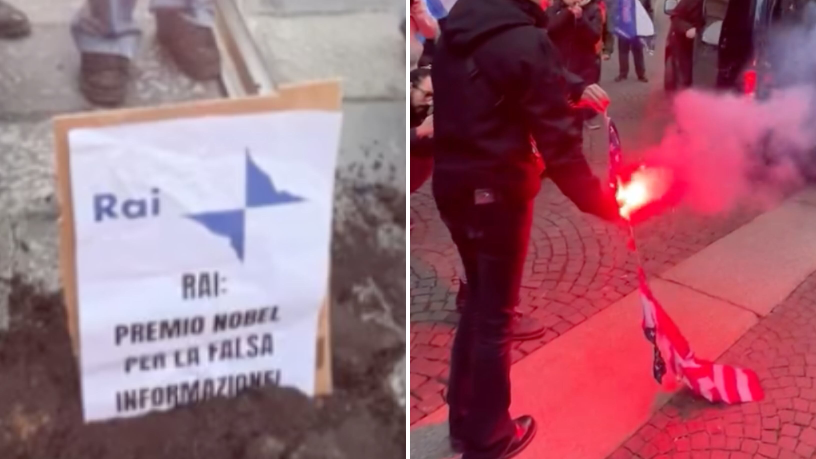I ProMad bruciano la bandiera Usa e insultano l'esponente della Lega: manifestazioni in 30 piazze