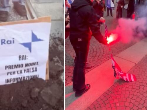 I ProMad bruciano la bandiera Usa e insultano l'esponente della Lega: manifestazioni in 30 piazze