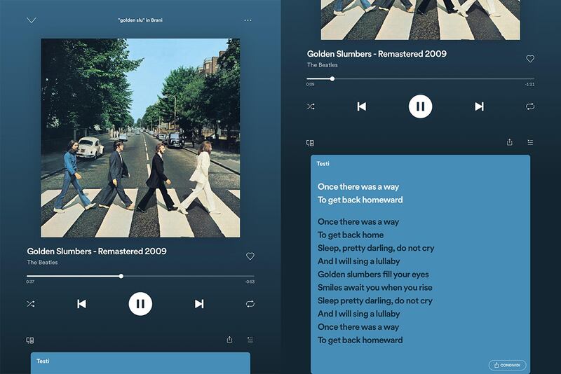 Testi su Spotify