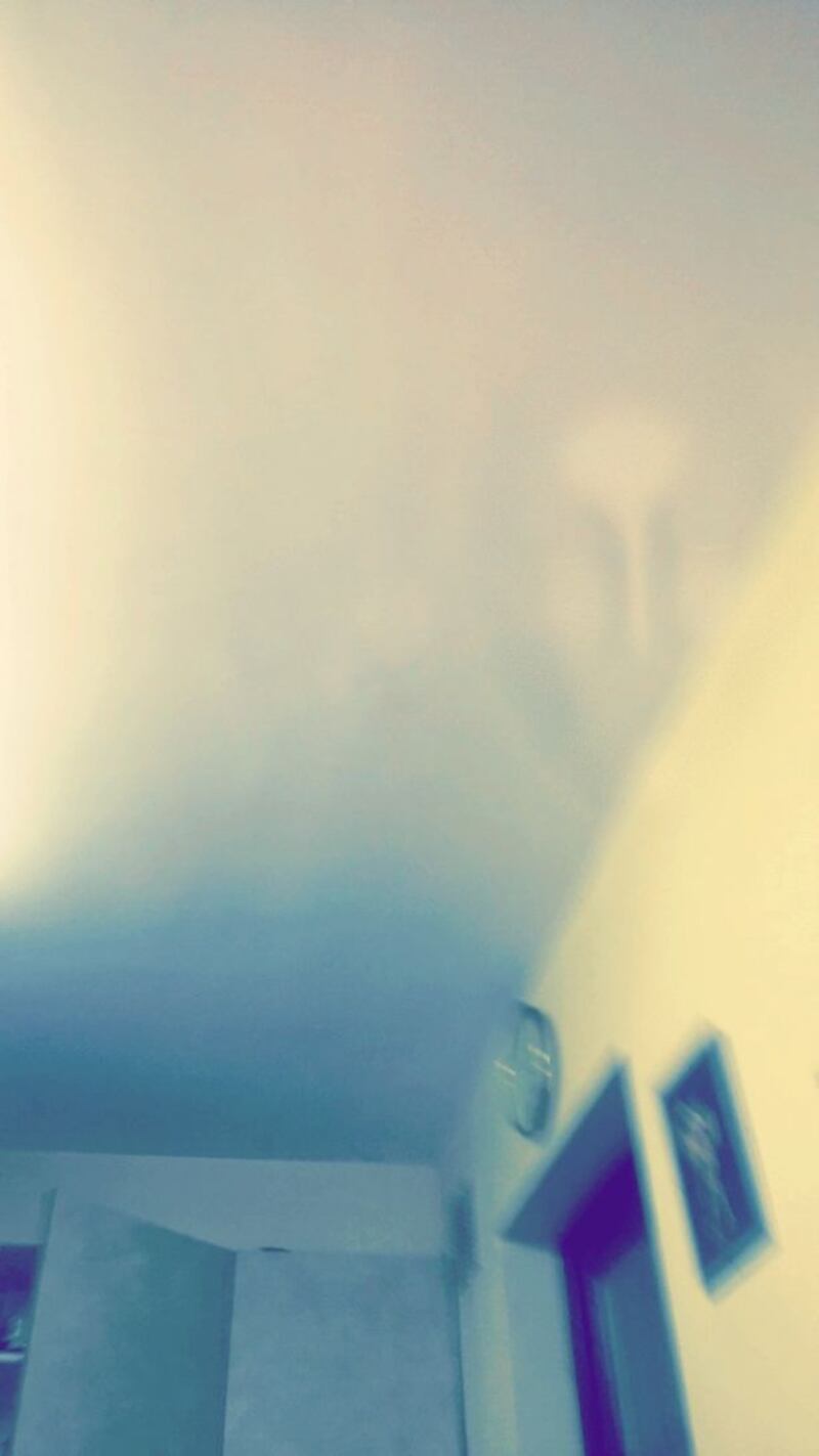 mysterious face on the wall