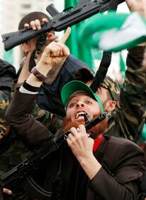 Anniversario di Hamas Palestina in strada 3