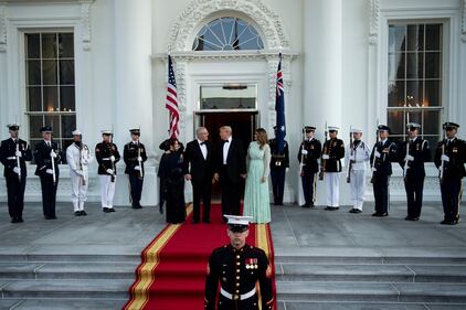 Il presidente Trump e la cenad i Stato in onore del primo ministro australiano 6