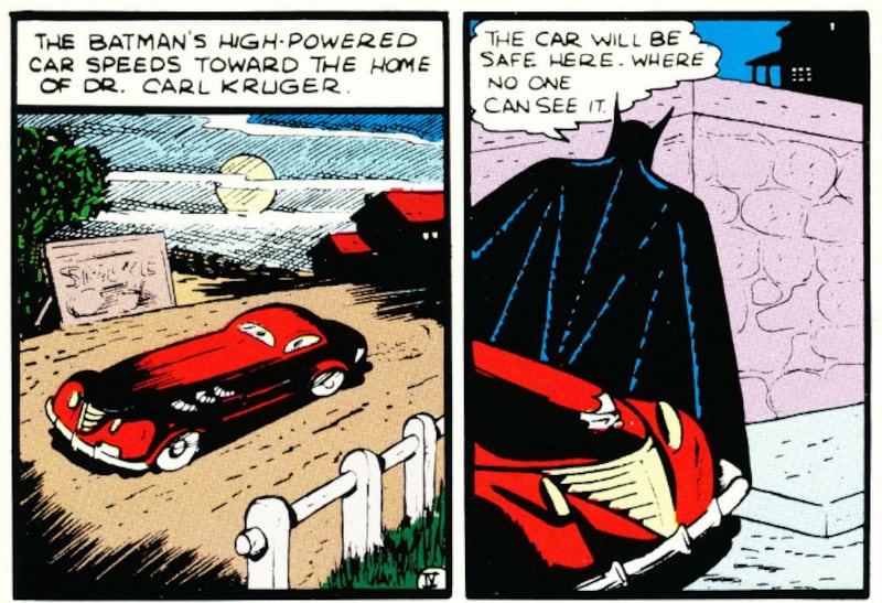 La Batmobile nel fumetto di DC Comics del 1939