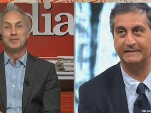 Scintille in tv tra Marco Travaglio e Mario Lavia