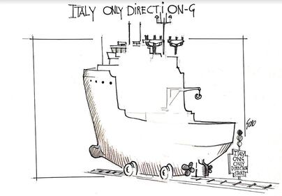 La vignetta del giorno: l'Italia unica direzione per le ong 1