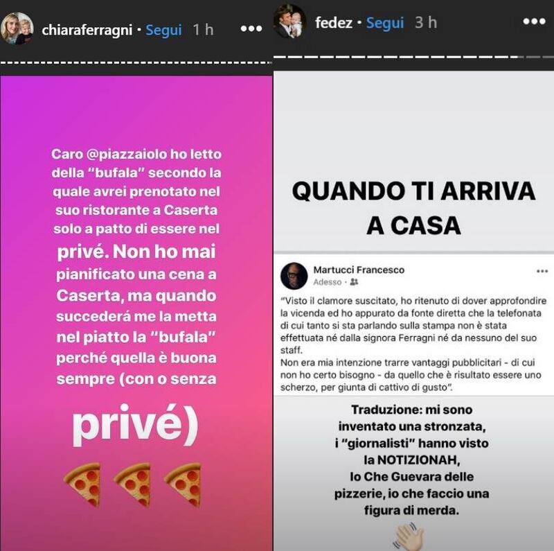 Ferragni Fedez social