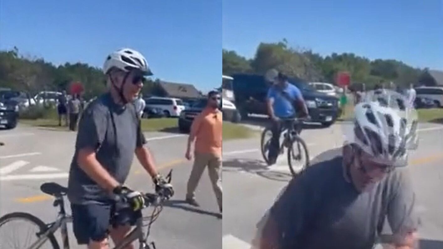 Incidente per Joe Biden: cade mentre è in bicicletta