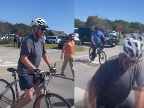 Incidente per Joe Biden: cade mentre è in bicicletta