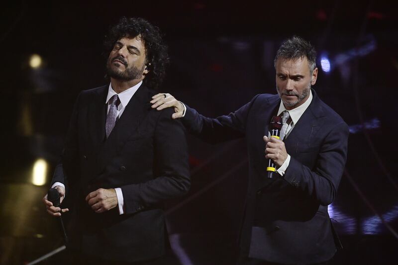Sanremo 2024: ecco il look della finalissima del Festival di Nek e Renga 2
