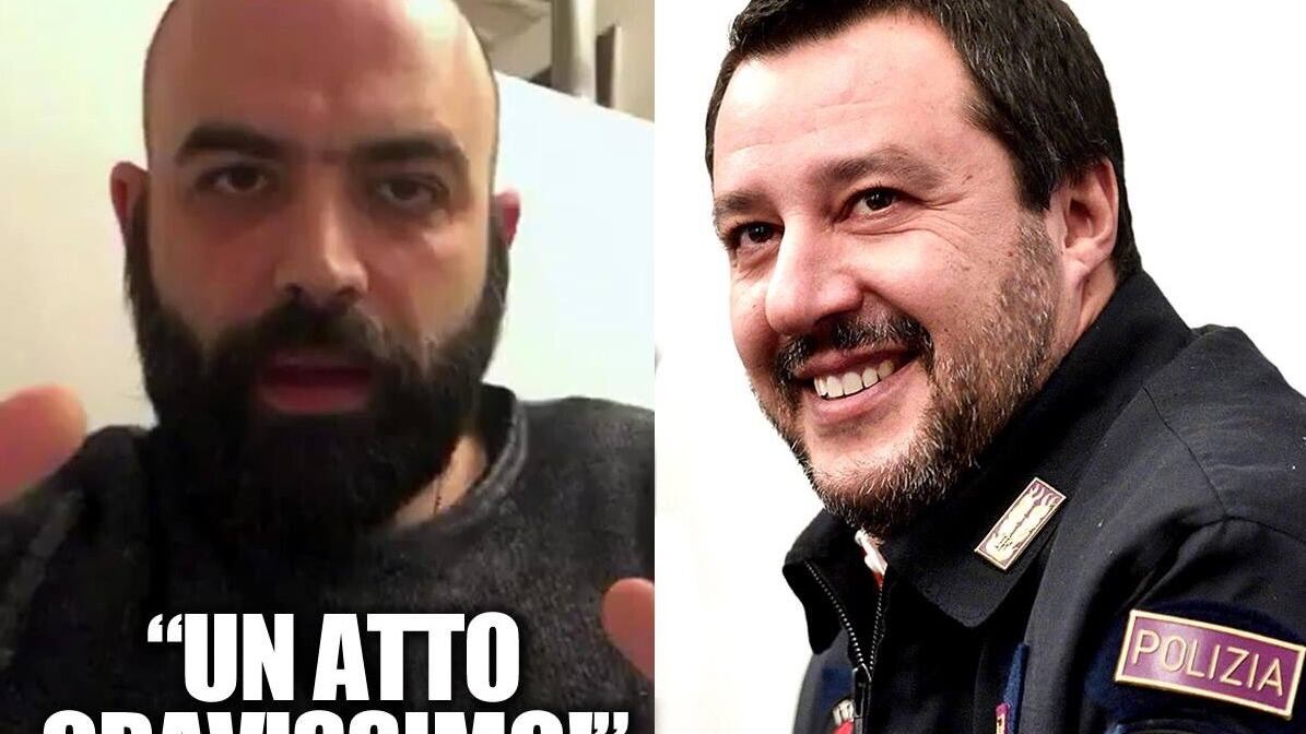 Saviano usa le forze dell'ordine pur di attaccare (ancora) Salvini