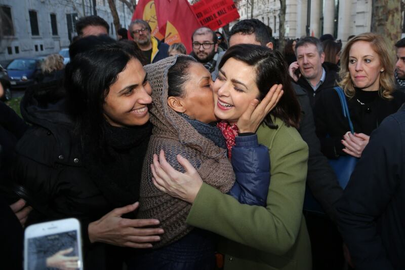 La Boldrini al corteo antirazzista di Milano 8