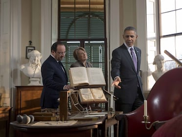 Obama e Hollande a Monticello 3