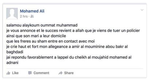 Parigi, i post del killer su Facebook 1