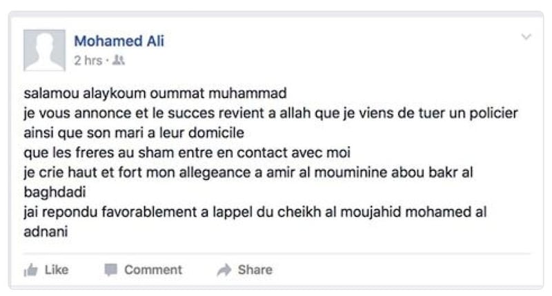 Parigi, i post del killer su Facebook 1