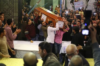 I funerali dei cristiani uccisi nel Delta egiziano 2