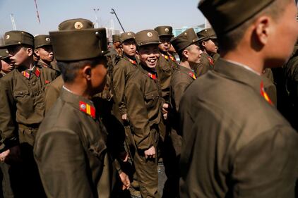 Cerimonia d'apertura d'un complesso residenziale a Pyongyang 3