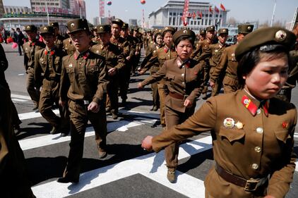 Cerimonia d'apertura d'un complesso residenziale a Pyongyang 6