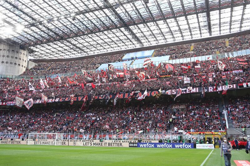 Curva Sud Milan Fiorentina 2021 Fotogramma