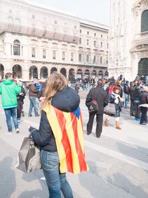 Tifo blaugrana in Piazza Duomo 7