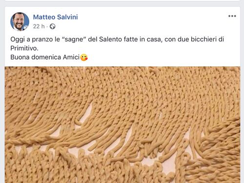 Salvini “ncannulato” pranza da leghista del Sud
