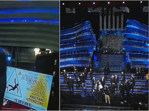 "Attenzione alle scale". Quelle scritte a Sanremo: perché